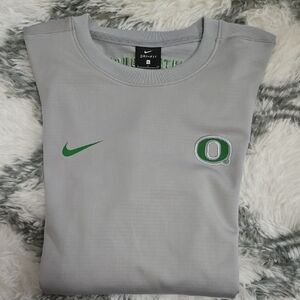 Nike Gray Sweatshirt with Green Logo